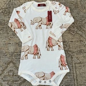 Milkbarn onesie in elephant tutu print